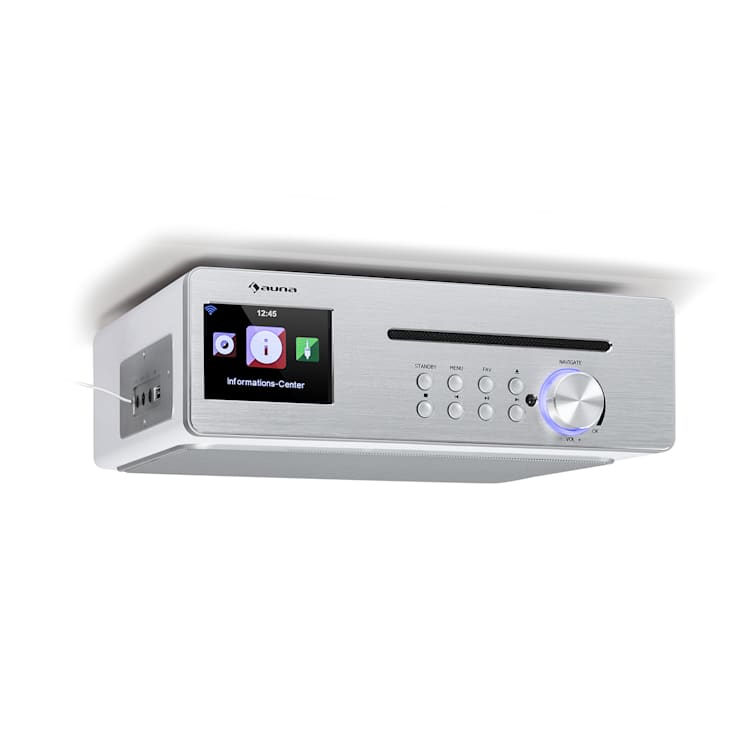 Silver Star Chef Küchenradio 20W max. CD BT USB Internet/DAB+/UKW weiß Weiß
