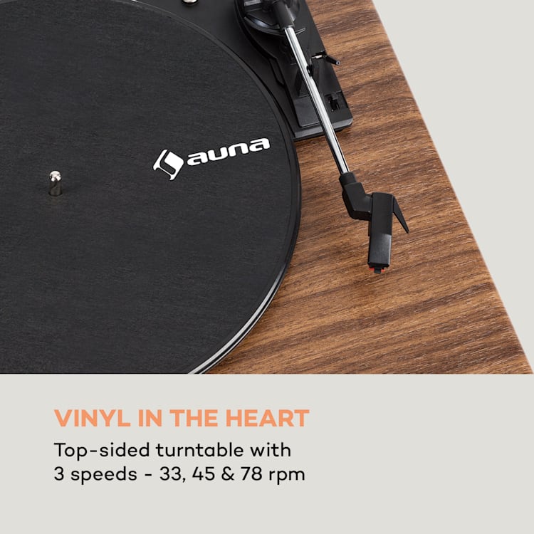 Connect Vinyl Cube, gramofón, 40 W max., internet/DAB+/FM, USB, hnedý