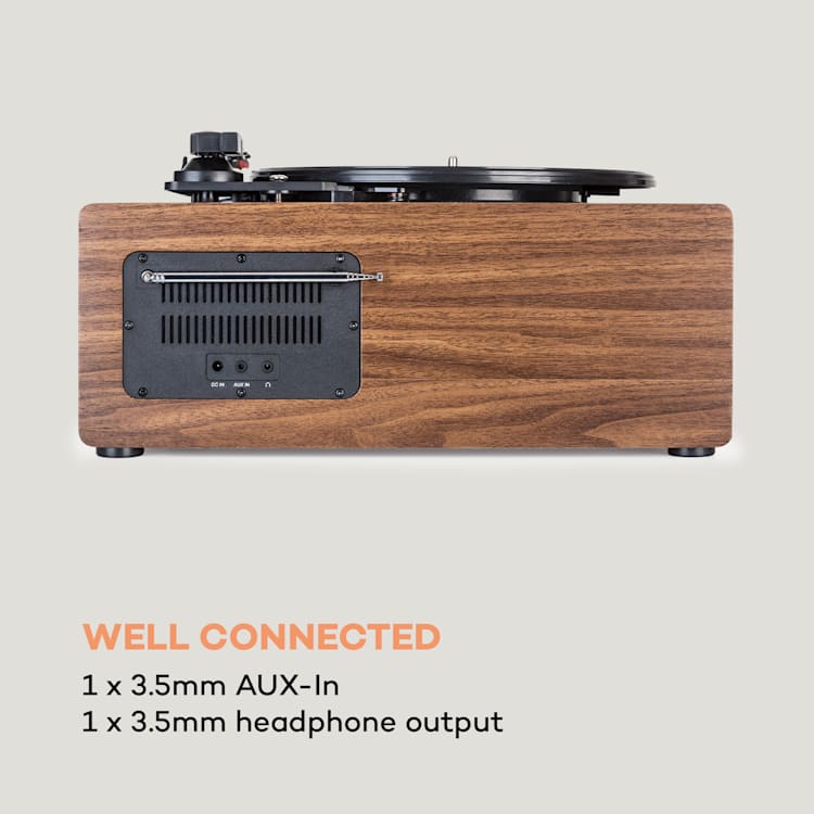 Connect Vinyl Cube, gramofón, 40 W max., internet/DAB+/FM, USB, hnedý