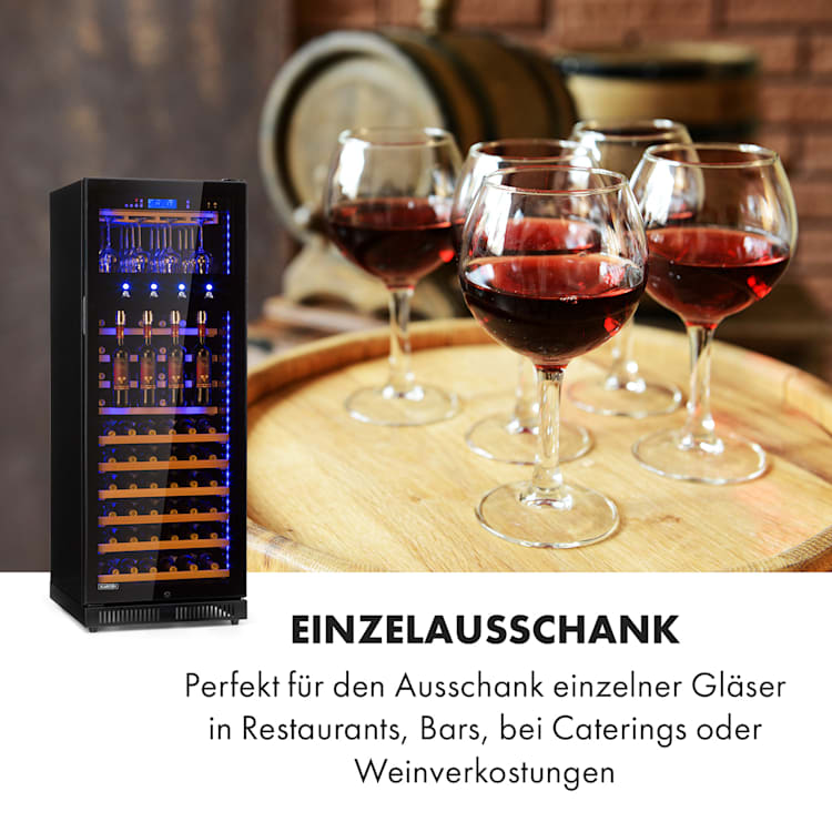 First Class 84 Weinkühlschrank 4 Dispenser 84 Fl. 5-22°C Touch Glastür 84 Flaschen