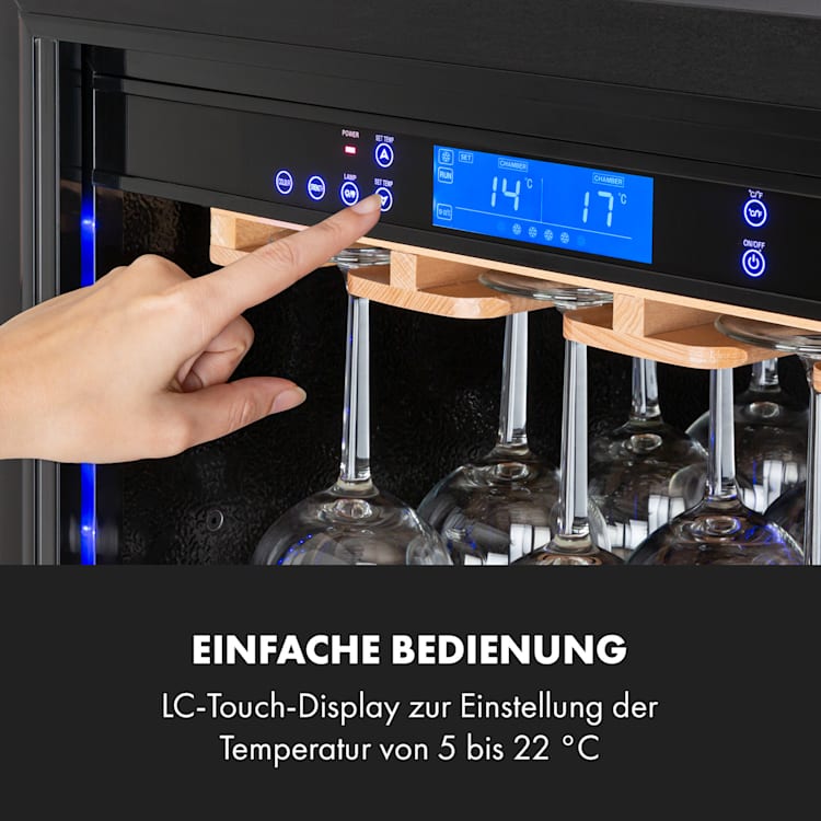 First Class 84 Weinkühlschrank 4 Dispenser 84 Fl. 5-22°C Touch Glastür 84 Flaschen