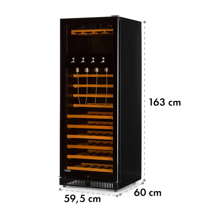 First Class 84 Weinkühlschrank 4 Dispenser 84 Fl. 5-22°C Touch Glastür 84 Flaschen