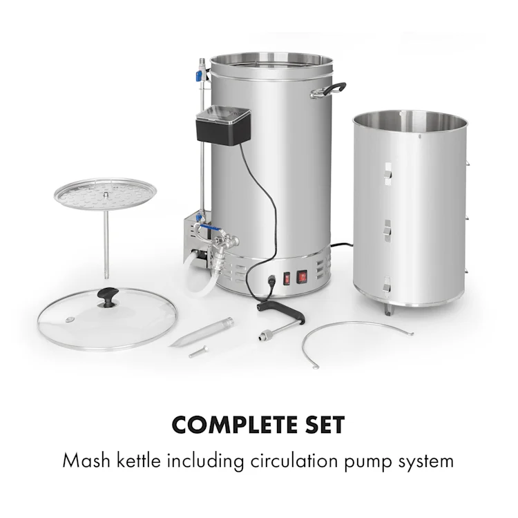 Brauheld Pro Mash Kettle 2500W 35L 30-100 ° C Circulation Pump Stainless Steel 35 Ltr