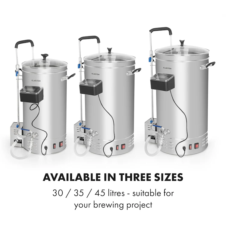 Brauheld Pro Mash Kettle 2500W 35L 30-100 ° C Circulation Pump Stainless Steel 35 Ltr