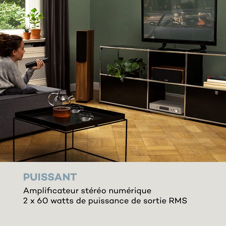 AMP-9200 BT digitale stereo-versterker 2x60W RMS BT 2xmicro zilver Zilver