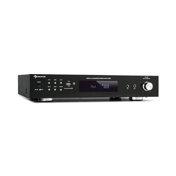 AMP-9200 BT Amplificador Digital Estéreo 2x60W RMS BT 2x Microfones Preto
