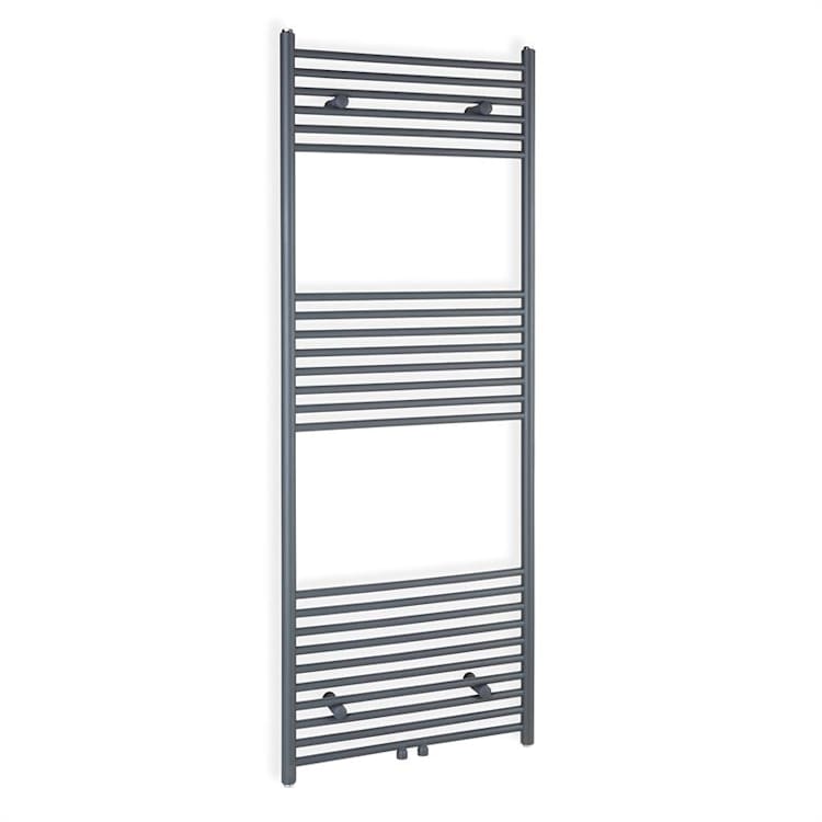 Fino 160 x 60, radiator, 644 W, apă caldă, stativ pentru prosoape, 1/2 ", 6 - 12 m², gri 160 cm