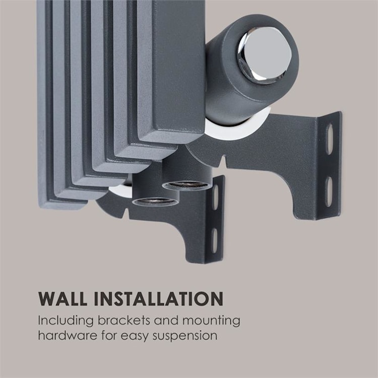 Delgado 120 x 25, radiator, 508 W, apă caldă, 1/2 ", 4 - 10 m², gri 120 x 25 cm