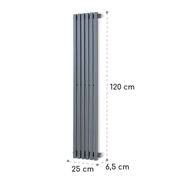 Delgado 120 x 25, radiator, 508 W, apă caldă, 1/2 ", 4 - 10 m², gri 120 x 25 cm