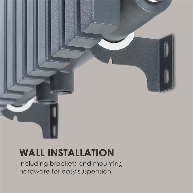 Delgado 160 x 45 Heizkörper 822W Warmwasser 1/2" 8-20m² grau 160 x 45 cm
