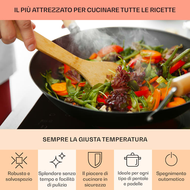 EasyCook Domino Piano Cottura in Vetroceramica 3000W Manopole nero 2