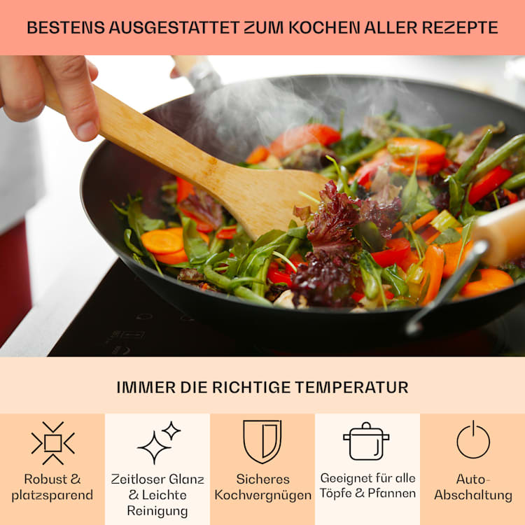 EasyCook Keramikkochfeld 6100W Drehregler schwarz 4