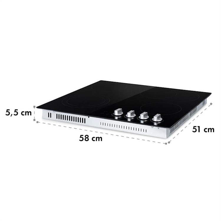 EasyCook Placa cerámica de cocción 6100W regulador giratorio negro 4