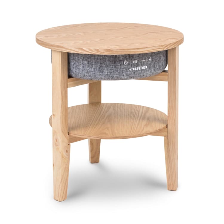 Milano Lautsprechertisch 30W RMS BT Wireless Charging 2200 mAh holz Braun