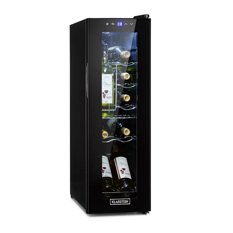 Shiraz 12 Slim Uno Wine Fridge 32l/12 Bottles Touch 85 W 5-18 °C LED 12 bottles | 1 cooling zone | Black