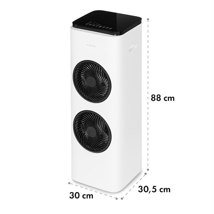 Windsurfer 3-en-1 rafraîchisseur d'air 534 m³/h minuterie de 8h télécommande blanc Blanc