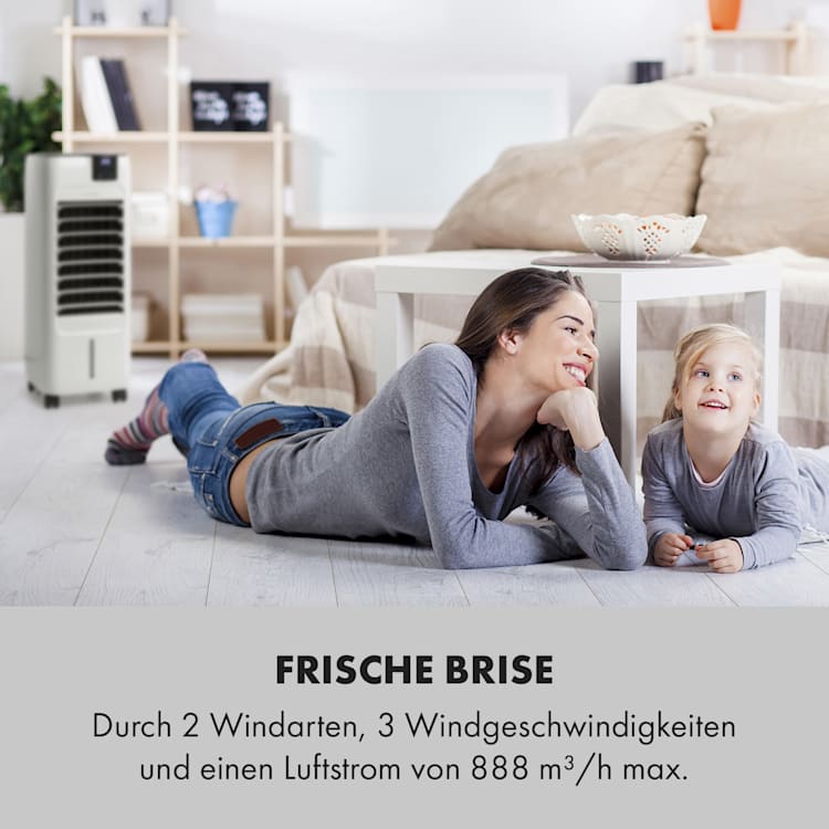 Sonnendeck 3-in-1 Luftkühler 888 m³/h 45 W 6 Ltr mobil Fernbedienung