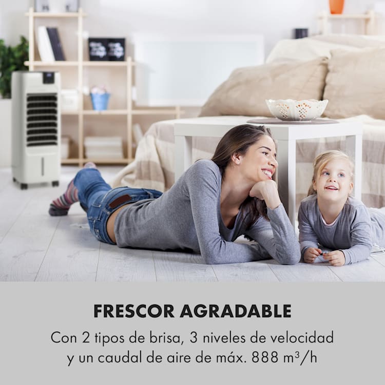 Sonnendeck Climatizador evaporativo 3-en-1 temporizador de 8h 45W mando a distancia color blanco