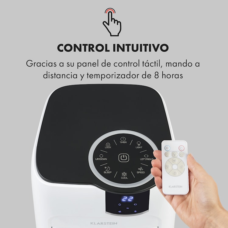 Sonnendeck Climatizador evaporativo 3-en-1 temporizador de 8h 45W mando a distancia color blanco