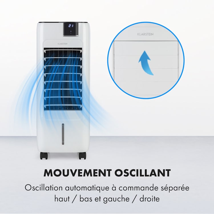 Sonnendeck 3-en-1 rafraîchisseur d'air 45 W minuterie 8h télécommande blanc