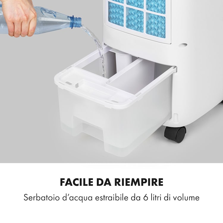 Sonnendeck 3-in-1 Raffrescatore evaporativo 45W Timer 8h Telecomando bianco