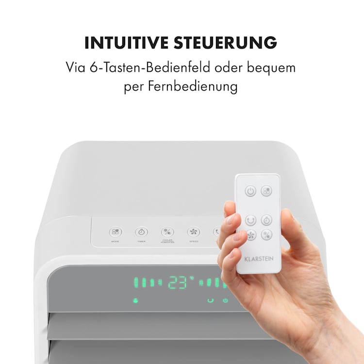 Townhouse 3-in-1 Luftkühler Ventilator Luftbefeuchter 396 m³/h | 110 Watt | 7 Liter | 4 Geschwindigkeiten | 4 Modi | Fernbedienung | mobil Weiß