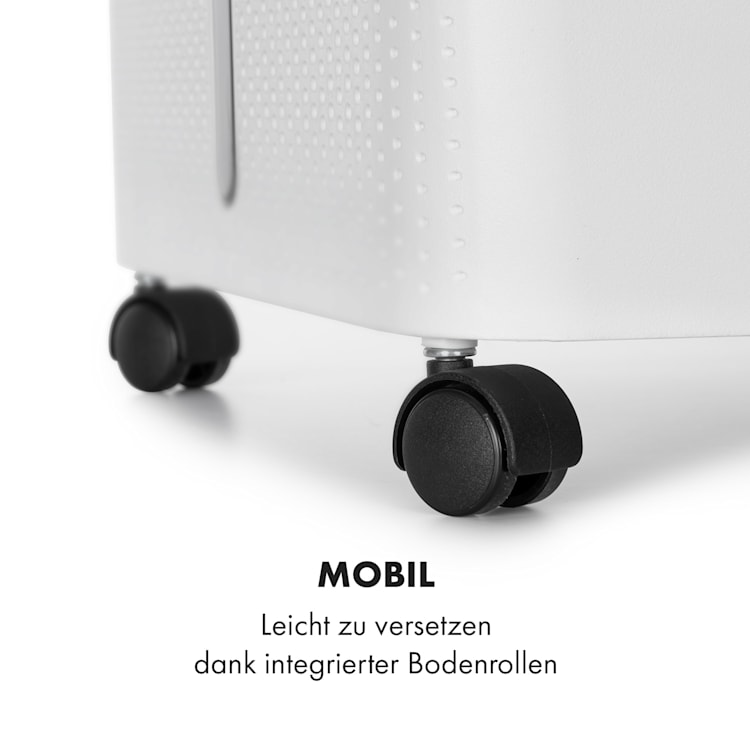 Townhouse 3-in-1 Luftkühler Ventilator Luftbefeuchter 396 m³/h | 110 Watt | 7 Liter | 4 Geschwindigkeiten | 4 Modi | Fernbedienung | mobil Weiß