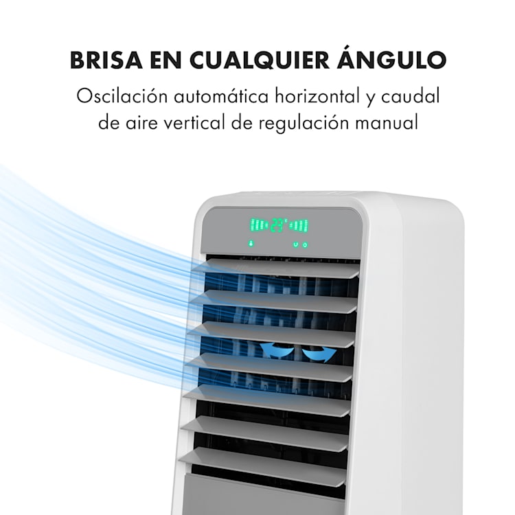 Townhouse Ventilador y Climatizador evaporativo de 7L y 110W Mando a distancia 2 recipientes para hielo Blanco Blanco
