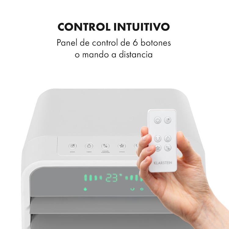 Townhouse Ventilador y Climatizador evaporativo de 7L y 110W Mando a distancia 2 recipientes para hielo Blanco Blanco