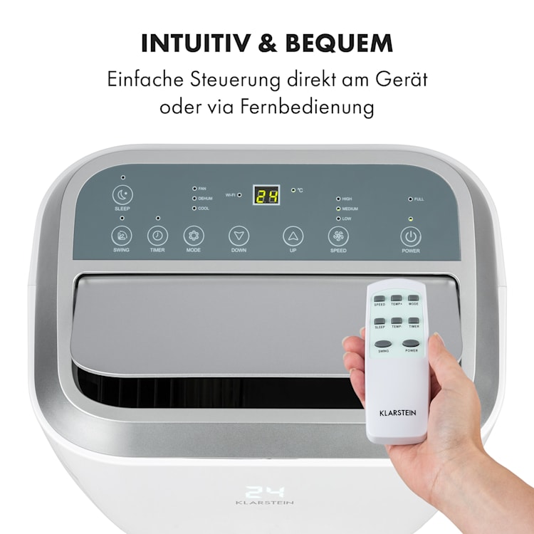 Iceblock Prosmart 9 mobile Klimaanlage 9.000 BTU/ 2,6 kW Luftdurchsatz 300 m³/h max. App Control weiß 9.000 BTU