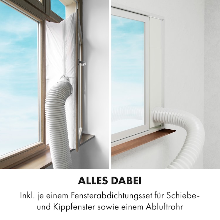 Iceblock Prosmart 9 mobile Klimaanlage 9.000 BTU/ 2,6 kW Luftdurchsatz 300 m³/h max. App Control weiß 9.000 BTU