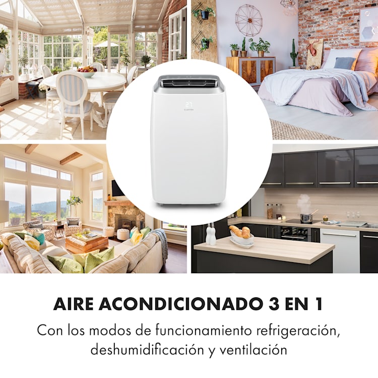 Acondicionador de aire móvil Iceblock Prosmart 9 9.000 BTU/ 2,6 kW caudal de aire 300 m³/h máx. app control blanco 9.000 BTU