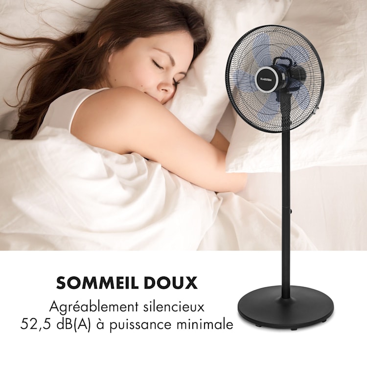 Windflower ventilateur sur pied 5 pales (15"/ 38,5 cm) 3090 m³/h noir Noir