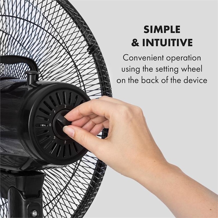Windflower, stojanový ventilátor, 5 lopatiek (15"/38,5 cm), 50 W, čierny Čierna