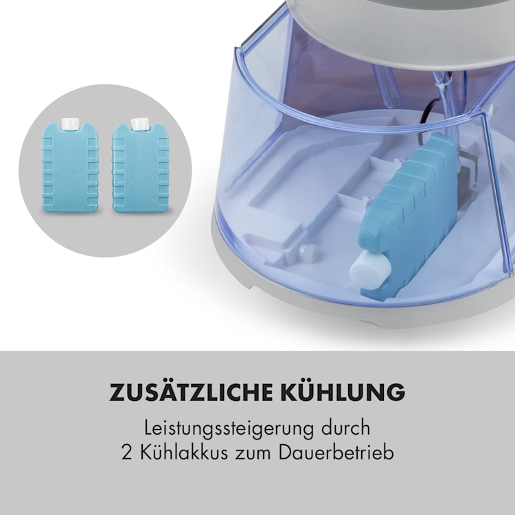 Skyscraper Ice 4-in-1 Luftkühler Ventilator 210 m³/h 30 W Oszillation mobil Fernbedienung Grau