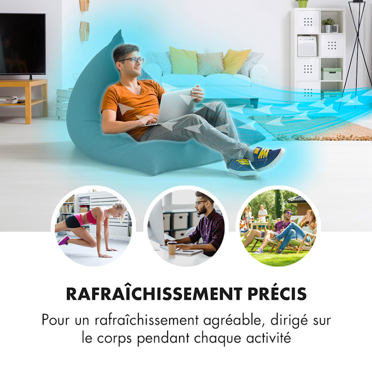 Skyscraper Ice 4-in-1 Rafraîchisseur d'air et Ventilateur 210 m³/h 30 W Oscillation mobile Télécommande Gris