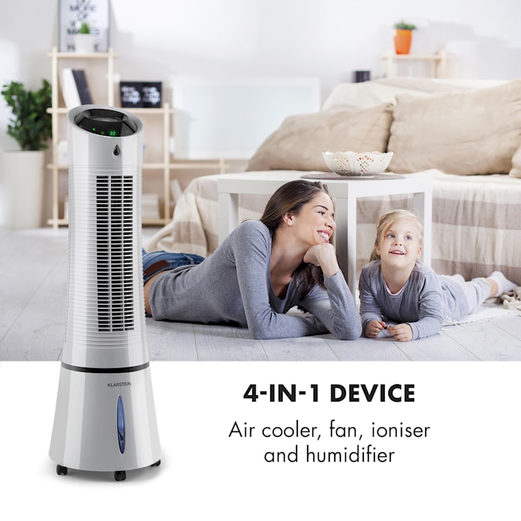 Skyscraper Ice 4-in-1 Air Cooler Fan 210 m³/h 30 W oscillation mobile remote control Grey