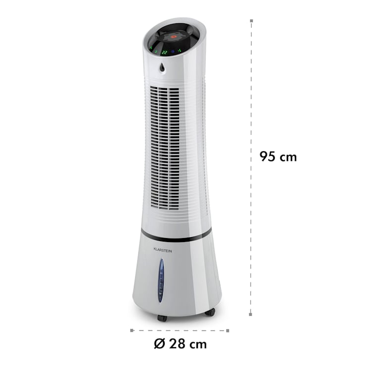 Skyscraper Ice 4-in-1 Luftkühler Ventilator 210 m³/h 30 W Oszillation mobil Fernbedienung Grau