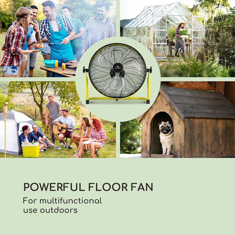 Wintergarden, stojanový ventilátor, 16", akumulátor, 43 W, USB, 45 dB, žltý Žltá