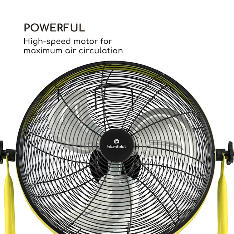 Wintergarden, stojanový ventilátor, 16", akumulátor, 43 W, USB, 45 dB, žltý Žltá