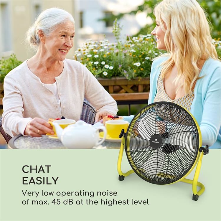 Wintergarden, stojanový ventilátor, 16", akumulátor, 43 W, USB, 45 dB, žltý Žltá