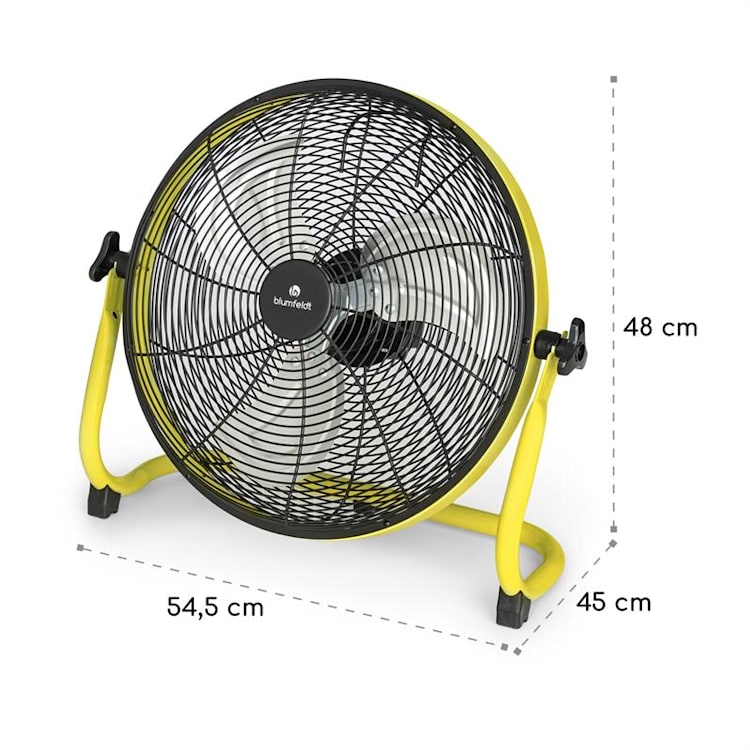 Wintergarden, stojanový ventilátor, 16", akumulátor, 43 W, USB, 45 dB, žltý Žltá