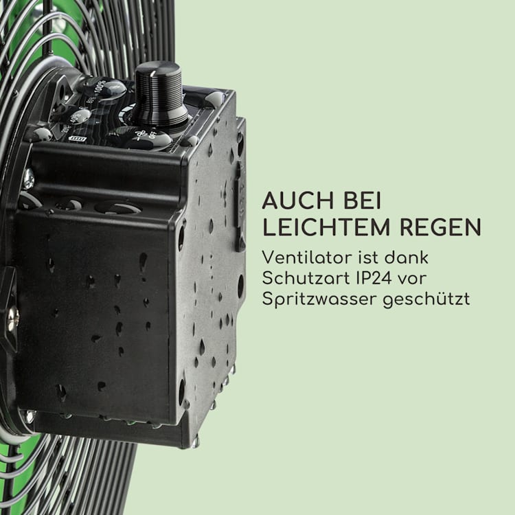 Wintergarden Kabelloser Bodenventilator 16" Akku 43W USB 45 dB grün Grün