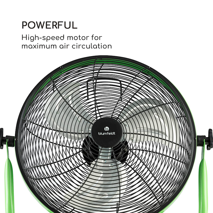 Wintergarden, stojanový ventilátor, 16", akumulátor, 43 W, USB, 45 dB, zelený Zelená