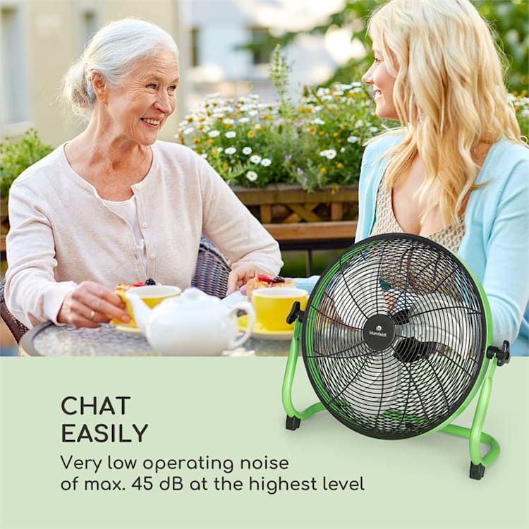 Wintergarden, stojanový ventilátor, 16", akumulátor, 43 W, USB, 45 dB, zelený Zelená