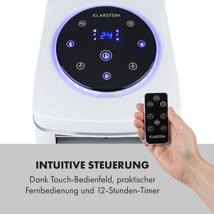 Windspiel 3-in-1 Luftkühler Ventilator Luftbefeuchter | 100 W | 312 m³/h | 8 Liter | 8 Stufen | 3 Modi | Oszillation | Timer | mobil | Fernbedienung