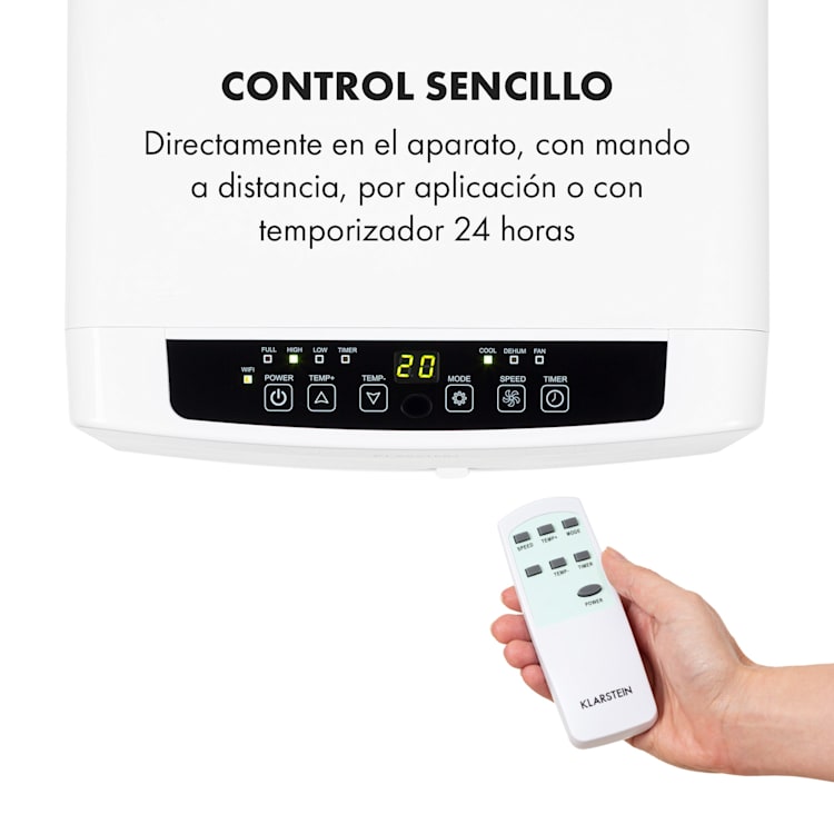 Aire acondicionado Iceblock Ecosmart 9 3 en 1 9000 BTU App Control Mando a distancia 9.000 BTU | Blanco