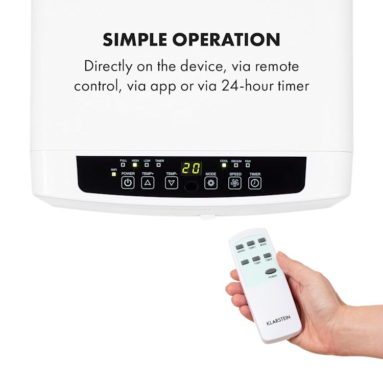 Iceblock Ecosmart 9, mobilná klimatizácia, 3 v 1, 9000 BTU, ovládanie cez aplikáciu, biela 9.000 BTU | Biela