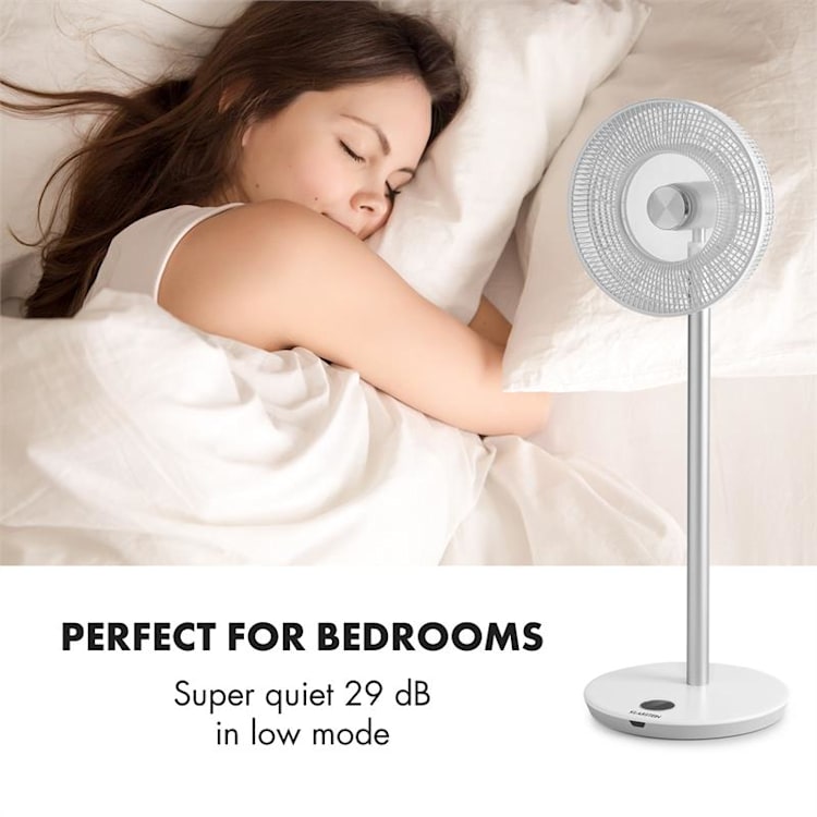 Whisperwind Wireless, ventilator cu suport, 12 ', 9 palete, baterie, 30 W, alb