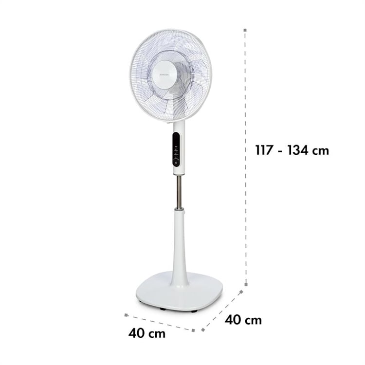 Sommerwind, álló ventilátor,16", 35W, DC-motor, 5544m³/óra, légáramlás, fehér Fehér